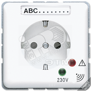 Штепсельная розетка SCHUKO 16А 250V~ с защитой от перенапряжения  зеленая - JUNG