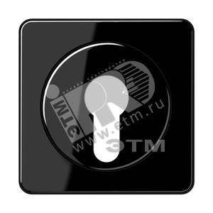 Крышка для выключателя с замком  черная