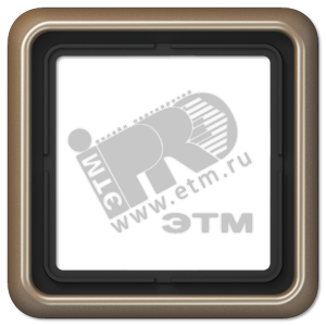 Рамка 1 пост универсальная золотая бронза