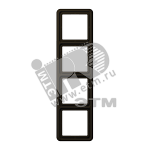 Рамка 4 поста универсальная ударопрочная коричневая