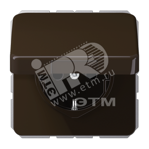 Крышка откидная для штепсельных розеток и изделий с платой 50х50мм коричневая