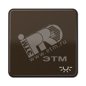 Клавиша с символом  освещение   коричневая