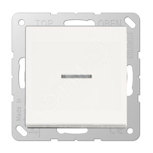 Выключатель одноклавишный, однополюсный 10АХ, 250В АС, белый, с подсветкой (EP401U/1KOWW)