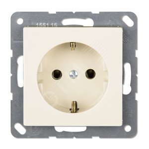 ECO Штепсельная розетка SCHUKO 16A, 250V слоновая кость (EP421/1) - JUNG