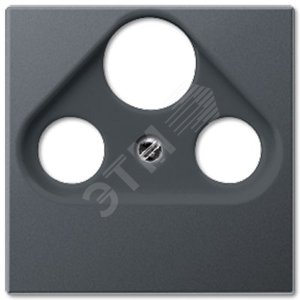 Накладка для телевизионной розетки (SAT-TV-FM)  Серия Eco Profi. Материал- термопласт. Цвет- Цвет- антрацит (крашеный).
