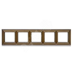 Рамка 5-местная для вертикальной и горизонтальной установки. Серия- Eco DECO. Материал- термопласт. Цвет- антик. - JUNG