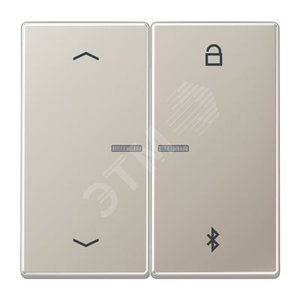 Таймер универсальный Bluetooth со  стрелками  для LB вставки  жалюзи  /  освещение . Серия LS990  Материал- металл  Цвет- благородная сталь - JUNG