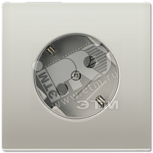 Розетка штепсельная SCHUKO 16A 250V с поворотом 45 гр. благородная сталь - JUNG
