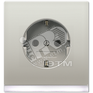 Штепсельная розетка SCHUKO 16A 250V~ с подсветкой  благородная сталь - JUNG