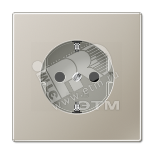 Розетка штепсельная SCHUKO 16A 250V благородная сталь - JUNG