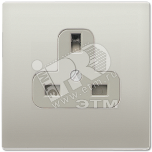 Розетка 13A 150V британского стандарта  благородная сталь