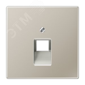 Крышка для ординарной телефонной и компютерной розетки  UAE, пластик  благородная сталь