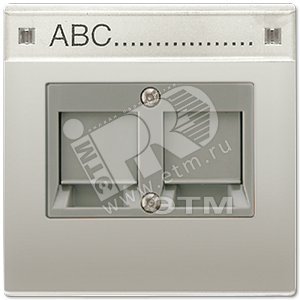 Крышка для модульных штекерных гнезд AMP  благородная сталь