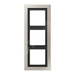 Рамка 3-я для горизонтальной/вертикальной установки  Серия- LS-Design  Материал- металл  Цвет- благородная сталь