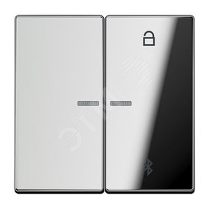 Таймер универсальный Bluetooth для LB вставки  жалюзи  /  освещение . Серия LS990  Материал- металл  Цвет- полированный хром (GCR1751BT) - JUNG
