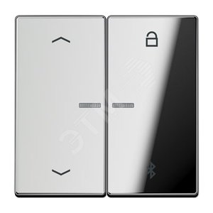 Таймер универсальный Bluetooth со  стрелками  для LB вставки  жалюзи  /  освещение . Серия LS990  Материал- металл  Цвет- полированный хром - JUNG