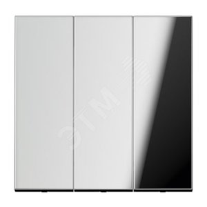 Клавиша 3-я для 3-х клавишных выключателей  без подсветки. Серия LS990  Материал- металл  Цвет- полированный хром