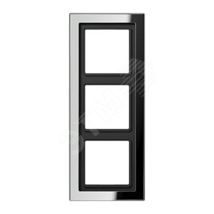 Рамка 3-я для горизонтальной/вертикальной установки  Серия- LS-Design  Материал- металл  Цвет- полированный хром