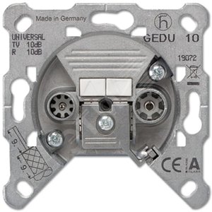 Розетка телевизионная TV-FM  проходная. Механизм.