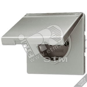 Розетка штепсельная SCHUKO 16A 250V с откидной крышкой и полем для надписи металл цвета золота - JUNG