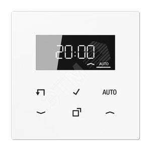 Таймер с дисплеем стандарт для LB вставки  жалюзи  /  освещение  Серия LS990  Материал- термопласт  Цвет- белый - JUNG