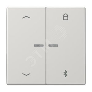 Таймер универсальный Bluetooth со  стрелками  для LB вставки  жалюзи  /  освещение . Серия LS990  Материал- дуропласт  Цвет- светло-серый - JUNG