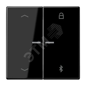 Таймер универсальный Bluetooth со  стрелками  для LB вставки  жалюзи  /  освещение . Серия LS990  Материал- дуропласт  Цвет- черный - JUNG