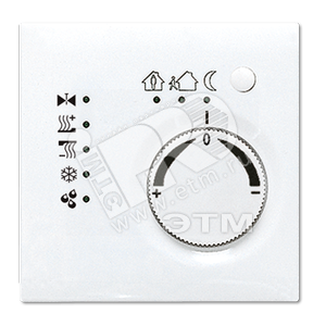 KNX-регулятор с шинным сопряжением с ручкой для установки температуры  белый - JUNG