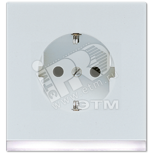 Штепсельная розетка SCHUKO 16A, 250V~ с подсветкой  светло-серая - JUNG