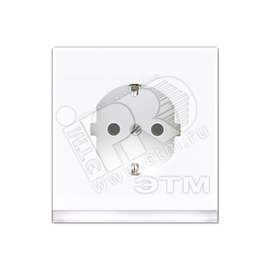 Штепсельная розетка SCHUKO 16A, 250V~ с подсветкой  белая - JUNG