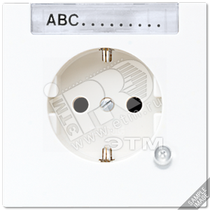 Розетка штепсельная SCHUKO 16A 250V с защитой от детей и полем для надписи слоновая кость - JUNG