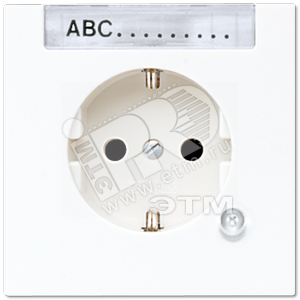 Розетка штепсельная SCHUKO 16A 250V с защитой от детей и полем для надписи слоновая кость - JUNG