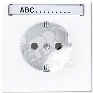 Розетка штепсельная SCHUKO 16A 250V с полем для надписи белая - JUNG