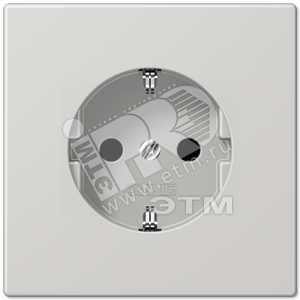 Розетка штепсельная SCHUKO 16A 250V с полем для надписи светло-серая (LS520NLG) - JUNG