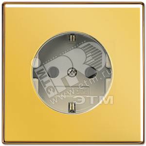 Штепсельная розетка SCHUKO 16A, 250V~ с защитой от детей  золото - JUNG