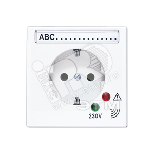 Розетка штепсельная SCHUKO 16А 250V с защитой от перенапряжения и полем для надписи - JUNG