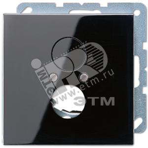 Крышка для 2-х гнезд (разъемов для громкоговорителей)  черная