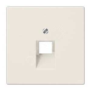 Накладка для 1-ой телефонной/компютерной розетки  IAE/UAE (1X8-пол.)   Серия LS990  Материал- термопласт  Цвет- слоновая кость