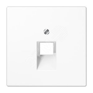 Накладка для 1-ой телефонной/компютерной розетки  IAE/UAE (1X8-пол.)   Серия LS990  Материал- термопласт  Цвет- белый