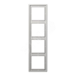 Рамка 4-я для горизонтальной/вертикальной установки  Серия- LS990  Материал- дуропласт  Цвет- светло-серый