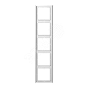 Рамка 5-я для горизонтальной/вертикальной установки  Серия- LS990  Материал- дуропласт  Цвет- белый