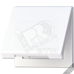 Крышка откидная для штепсельных розеток с платой 50х50мм светло-серая