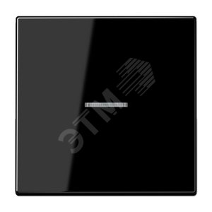 Клавиша 1-я для выключателей и кнопок  с окошком для подсветки. Серия LS990  Материал- дуропласт  Цвет- черный