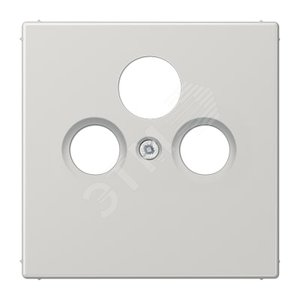 Накладка для телевизионной розетки (SAT-TV-FM)  Серия LS990  Материал- термопласт  Цвет- светло-серый
