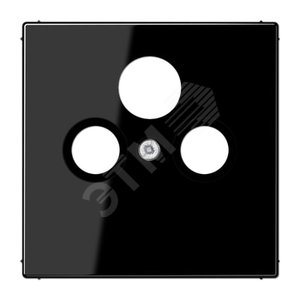 Накладка для телевизионной розетки (SAT-TV-FM)  Серия LS990  Материал- термопласт  Цвет- черный