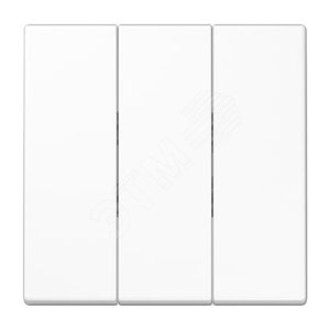 Клавиша 3-я для 3-х клавишных выключателей  без подсветки. Серия LS990  Материал- термопласт  Цвет- белый