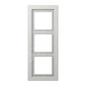 Рамка 3-я для горизонтальной/вертикальной установки  Серия- LS-Design  Материал- дуропласт  Цвет- светло-серый - JUNG