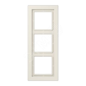 Рамка 3-я для горизонтальной/вертикальной установки  Серия- LS-Design  Материал- дуропласт  Цвет- слоновая кость - JUNG