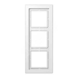 Рамка 3-я для горизонтальной/вертикальной установки  Серия- LS-Design  Материал- дуропласт  Цвет- белый