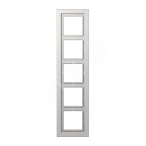 Рамка 5-я для горизонтальной/вертикальной установки  Серия- LS-Design  Материал- дуропласт  Цвет- светло-серый - JUNG